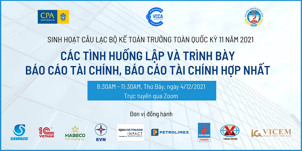 Sinh hoạt câu lạc bộ kế toán trưởng toàn quốc kỳ 11 năm 2021