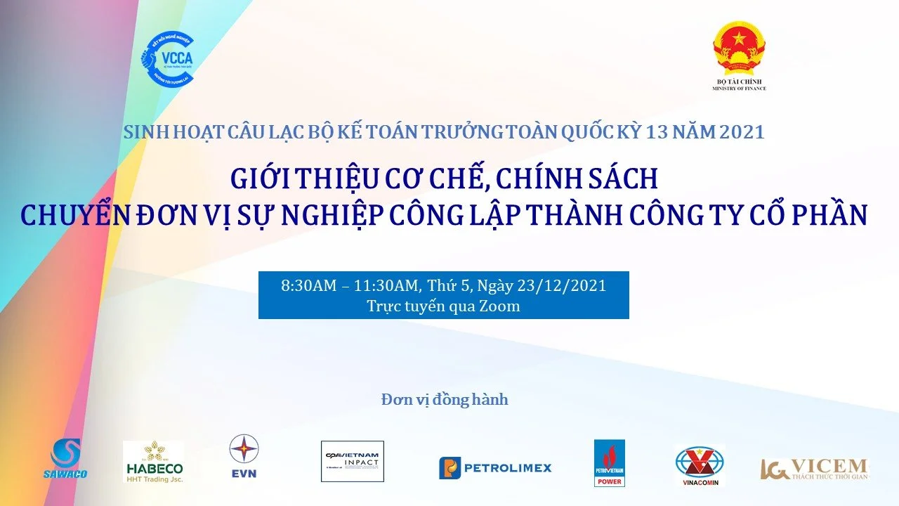 Sinh hoạt câu lạc bộ kế toán trưởng toàn quốc kỳ 13 năm 2021